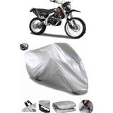 Coverplus Asya RX 250 Supermoto Gri Arka Çanta Uyumlu Su Geçirmez Motosiklet Brandası