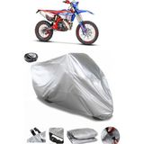 Coverplus Beta RR 250 2T Enduro Racing Gri Arka Çanta Uyumlu Su Geçirmez Motosiklet Brandası