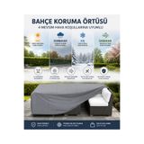 CoverPlus Dış Mekan Bahçe Mobilyası Brandası Su Geçirmez (260x160x80cm Gri Renk)
