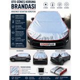 CoverPlus Ford Focus 4 Sedan Uyumlu Yarım Araba Brandası Güneş Koruyucu (2014-2018) - Ölçü: 470 x 270 cm (270 Ölçüsü Sağ ve Sol cam alt bölgelerinden alınan dahil ölçüdür)