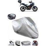 Coverplus Honda CB 500 F Gri Arka Çanta Uyumlu Su Geçirmez Motosiklet Brandası