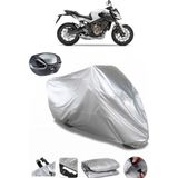 Coverplus Honda CB 650 F Gri Arka Çanta Uyumlu Su Geçirmez Motosiklet Brandası