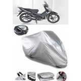 Coverplus Honda Wing-Go Gri Arka Çanta Uyumlu Su Geçirmez Motosiklet Brandası