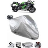 Coverplus Kawasaki Ninja H2 Gri Arka Çanta Uyumlu Su Geçirmez Motosiklet Brandası