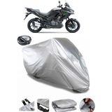 Coverplus Kawasaki Versys 1000 Gri Arka Çanta Uyumlu Su Geçirmez Motosiklet Brandası