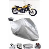 Coverplus Kawasaki ZL 600 Gri Arka Çanta Uyumlu Su Geçirmez Motosiklet Brandası