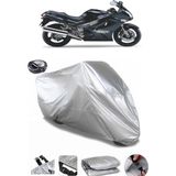 Coverplus Kawasaki ZZR 1200 Arka Çanta Uyumlu Su Geçirmez Gri Motosiklet Branda