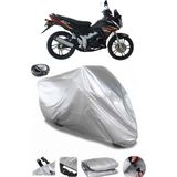 Coverplus Kral Motor Hilal Gri Arka Çanta Uyumlu Su Geçirmez Motosiklet Brandası