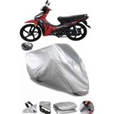 Coverplus Kral Motor KR-50 Capella Gri Arka Çanta Uyumlu Su Geçirmez Motosiklet Brandası