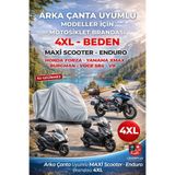CoverPlus Motor Brandası (ARKA ÇANTA Uyumlu Motosiklet Brandaları İçin) Motorsiklet Kılıfı Yağmur Su Geçirmez