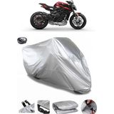 Coverplus MV Agusta Brutale 800 Gri Arka Çanta Uyumlu Su Geçirmez Motosiklet Brandası