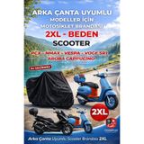 CoverPlus Siyah Motor Brandası (ARKA ÇANTA Uyumlu Motosiklet Brandaları İçin) Motorsiklet Kılıfı ,Su Geçirmez