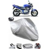 Coverplus Suzuki GSF 600 Bandit Gri Arka Çanta Uyumlu Su Geçirmez Motosiklet Brandası