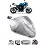 Coverplus Suzuki GSR 750 Gri Arka Çanta Uyumlu Su Geçirmez Motosiklet Brandası