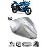 Coverplus Suzuki GSX-R 125 Gri Arka Çanta Uyumlu Su Geçirmez Motosiklet Brandası