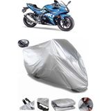 Coverplus Suzuki GSX-R 250 Gri Arka Çanta Uyumlu Su Geçirmez Motosiklet Brandası