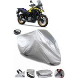 Coverplus Suzuki V-Strom DL650 Gri Arka Çanta Uyumlu Su Geçirmez Motosiklet Brandası