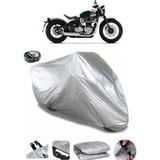 Coverplus Triumph Bonneville Bobber Arka Çanta Uyumlu Su Geçirmez Gri Motosiklet Brandası