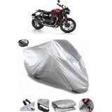 Coverplus Triumph Speed Twin Arka Çanta Uyumlu Su Geçirmez Gri Motosiklet Brandası