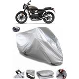 Coverplus Triumph Street Twin Arka Çanta Uyumlu Su Geçirmez Gri Motosiklet Brandası