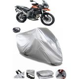 Coverplus Triumph Tiger 800 XC Arka Çanta Uyumlu Su Geçirmez Gri Motosiklet Brandası