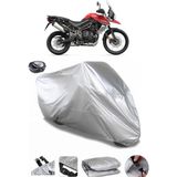 Coverplus Triumph Tiger 800 XCA Arka Çanta Uyumlu Su Geçirmez Gri Motosiklet Brandası