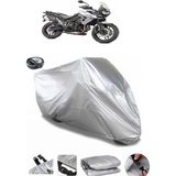 Coverplus Triumph Tiger 800 XRX Arka Çanta Uyumlu Su Geçirmez Gri Motosiklet Brandası