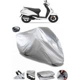Coverplus TVS Jupiter Arka Çanta Uyumlu Su Geçirmez Gri Motosiklet Brandası