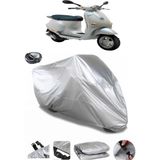 Coverplus Vespa ET 4 Arka Çanta Uyumlu Su Geçirmez Gri Motosiklet Brandası