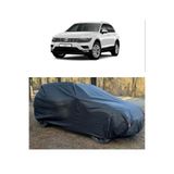 CoverPlus Volkswagen Tiguan Uyumlu Oto Araba Brandası KALIN Oto Dolu Brandası-Siyah
