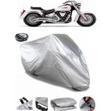 Coverplus Yamaha Wild Star XV 1600 Arka Çanta Uyumlu Su Geçirmez Gri Motosiklet Brandası