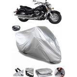Coverplus Yamaha XVS 1300 A Arka Çanta Uyumlu Su Geçirmez Gri Motosiklet Brandası