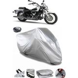 Coverplus Yamaha XVS 250 Drag Star Arka Çanta Uyumlu Su Geçirmez Gri Motosiklet Brandası
