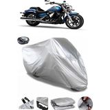Coverplus Yamaha XVS 950 A Arka Çanta Uyumlu Su Geçirmez Gri Motosiklet Brandası