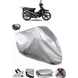 Coverplus Yuki YK100-7 Paşa Arka Çanta Uyumlu Su Geçirmez Gri Motosiklet Brandası