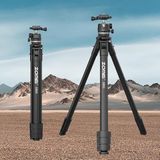 Coverzone 1.6m Profesyonel Fotoğraf Video Tripodu Telefon/Kamera Tutuculu 5 kg Taşıma Kapasiteli 360° Panoramik Kafa Seviye Göstergeli Katlanabilir Alüminyum Tripod | Zomei G600