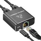 CoverZone 1 Gigabit Ethernet Anahtarı 2 Bağlantı Noktalı 1000MBPS Yüksek Hızlı RJ45 Splitter Uyumluluk