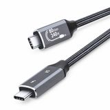 Coverzone 1 Metre Thunderbolt 5 USB-C Data Kablosu, 120Gbps Veri Aktarımı, PD 3.1 240W Hızlı Şarj, 16K 60Hz Görüntü, Örgülü Kablo, Ses Video Aktarımı, Thunderbolt 4/3 USB4/3.1/3.0 Uyumlu | ZR1324