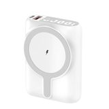 Coverzone 10000mAh Magsafe ile Uyumlu Kablosuz Powerbank 22.5W Hızlı Şarj 15W Wireless Strong Magnet PD QC Destekli Type-C USB Çıkışlı Ultra İnce Taşınabilir Harici Batarya | J31 BEYAZ (Beyaz)