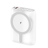 Coverzone 10000mAh Magsafe ile Uyumlu Kablosuz Powerbank 22.5W Hızlı Şarj 15W Wireless Strong Magnet PD QC Destekli Type-C USB Çıkışlı Ultra İnce Taşınabilir Harici Batarya | J31 BEYAZ (Beyaz)