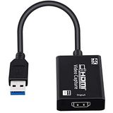 Coverzone 1080P 30Hz USB Video capture Taşınabilir USB Yakalama Kartı Oyun Yakalama Adaptörü Gerçek Zamanlı Canlı Akış Senkronizasyon Çıkışı Ses ve Video GÖRÜNTÜ AKTARIMI İÇİN KULLANILMAZ