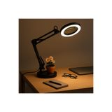 Coverzone 10X Büyüteçli LED Masa Lambası USB Esnek Kollu 360° Döner Parlaklık Ayarlı Çalışma Lambası | FLB06