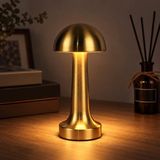 CoverZone 1200MAH LED Dekoratif Masa Lambası Döküm Demir 3 Renk LED Dekoratif Masa Lambası, 1.5W Güç, 5 Saat Kullanım, Demir Gövde, 5V/1A USB Giriş | Ekl-02 - Gold