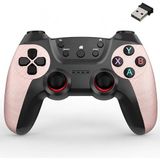Coverzone 2.4G Kablosuz Gamepad PC Uyumlu Joystick Wireless Oyun Kolu Kişiselleştirilmiş Düğme, Hassas Trigger Kaymaz Tasarım G2.4G (Pembe)