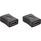 CoverZone 2 Adet HDMI Ara Birleştirici Dişi Dişi Adaptör, HDMI Kablo Uzatma Aparatı, 1080P Full Hd Görüntü Aktarımı, Tv Monitör Projeksiyon Bilgisayar Uyumlu | 3710