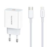 Coverzone 20W PD Type-C Hızlı Şarj Adaptörü iPhone 12 13 14 Uyumlu – Akıllı Güç Dağıtımı, Aşırı Akım Koruma, Kompakt Tasarım, Ev ve Ofis Uygun Şarj Başlığı USB C - Lightning Kablo | BA38APlus
