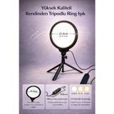 Coverzone 21.5Cm Halka Işık 180Cm Kablolu Stüdyo Işığı Fotoğraf Makinesi Kamera Youtuber | Hp260