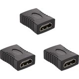 CoverZone 3 Adet HDMI Ara Birleştirici Dişi Dişi Adaptör, HDMI Kablo Uzatma Aparatı, 1080P Full Hd Görüntü Aktarımı, Tv Monitör Projeksiyon Bilgisayar Uyumlu | 3710