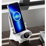 Coverzone 3 in 1 Kablosuz şarj cihazı Ve Telefon Tutucu Masaüstü Evrensel 15W Qi Kablosuz Şarj İstasyonu Iphone Stand Dock Akıllı Hızlı Kablosuz Şarj Standı
