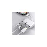 Coverzone 3 In1 Şarj Adaptörü Lightning Type-C Girişini Kamera Fotoğraf Makinesi Lan Ethernet Girişine Çevirici Dönüştürücü Tip-C RJ45 Girişli Iphone ile Uyumlu ZR814